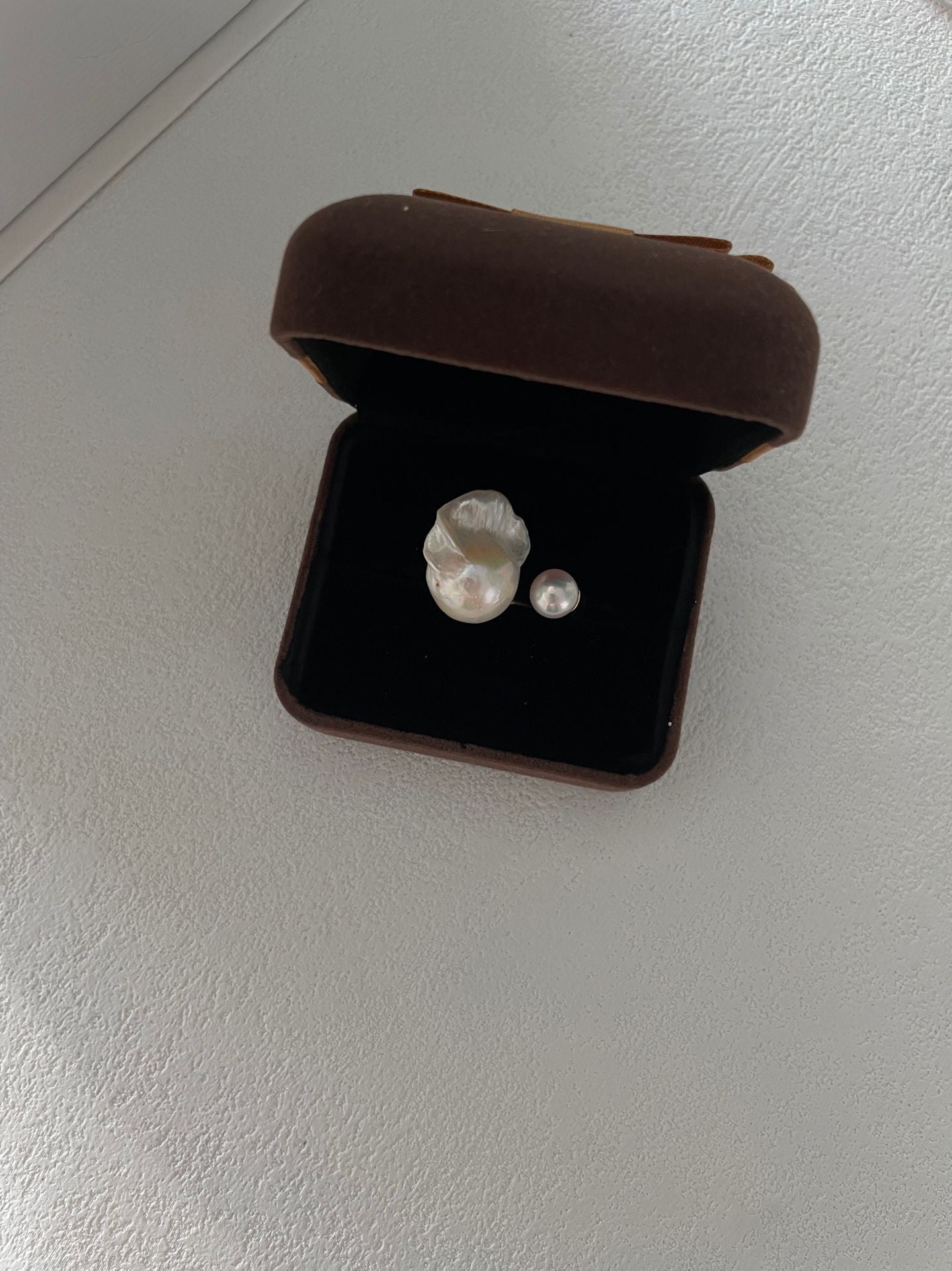 18K Gold-Plated Baroque Pearl Adjustable Ring