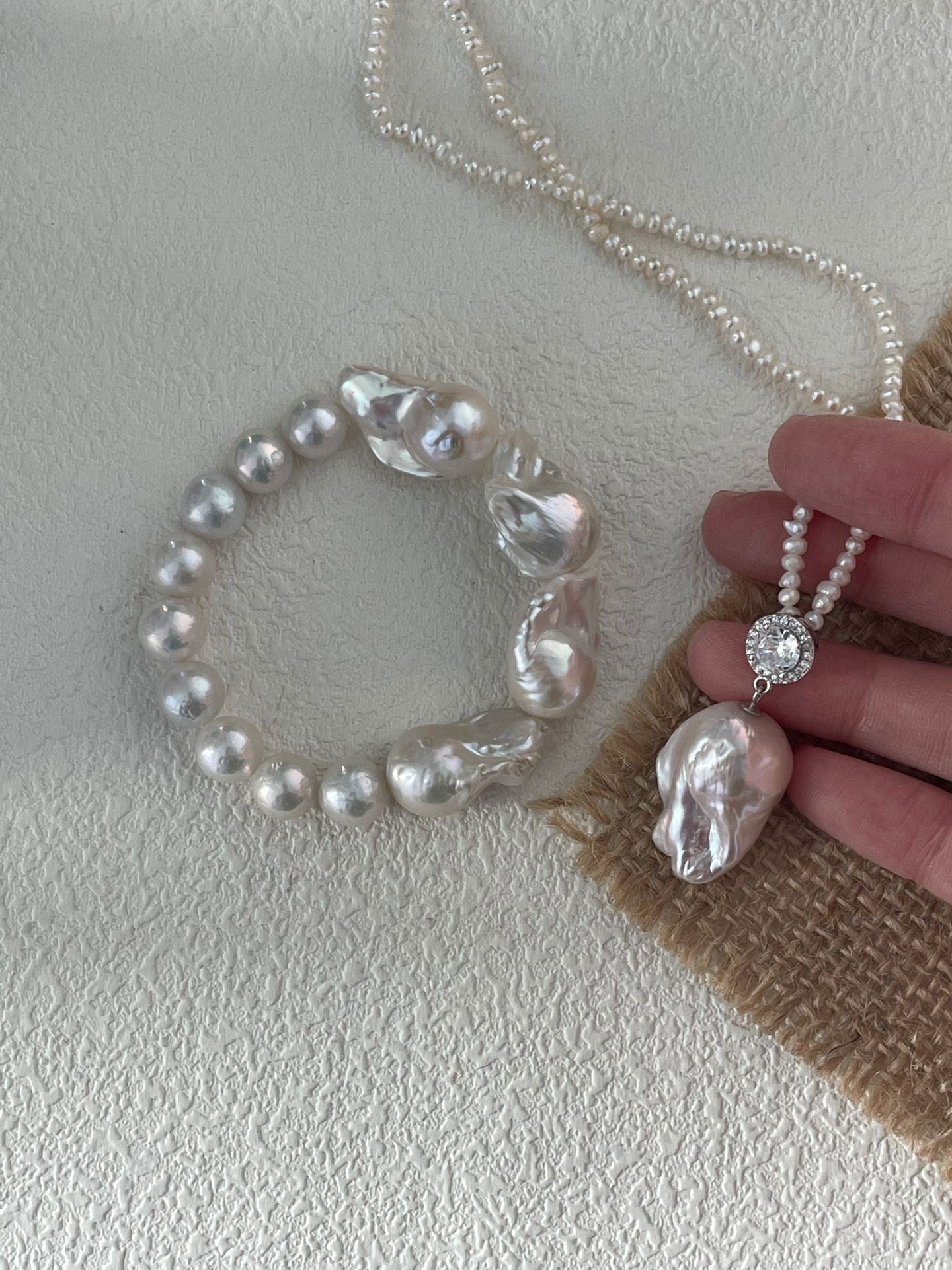 Freshwater Pearl Bracelet | Elastic Design | 14.5+ cm