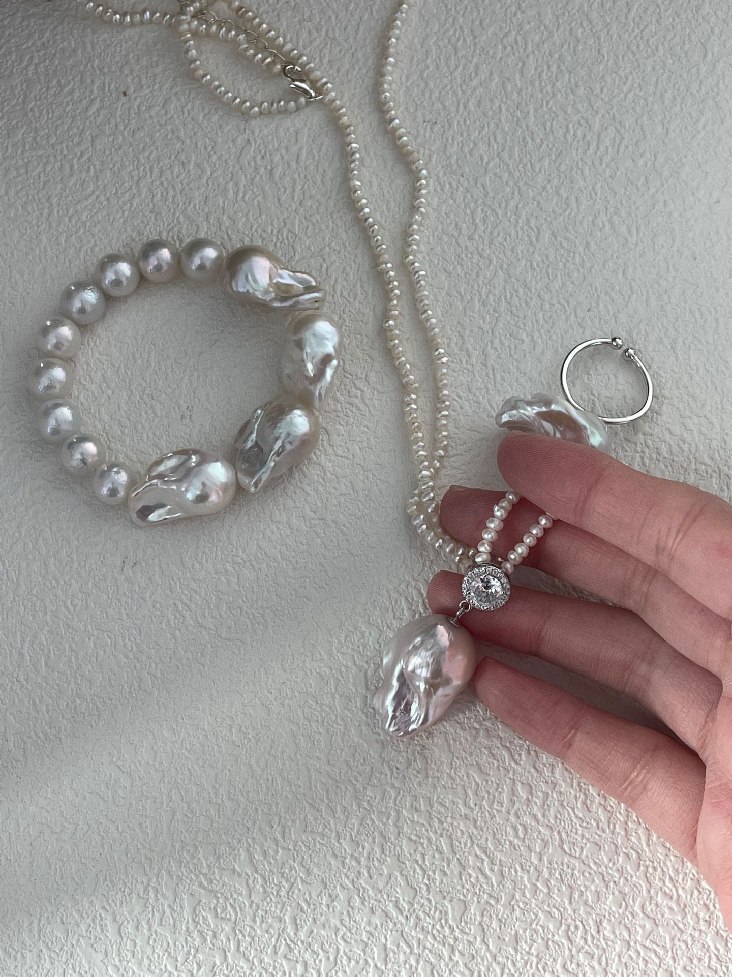 Freshwater Pearl Bracelet | Elastic Design | 14.5+ cm