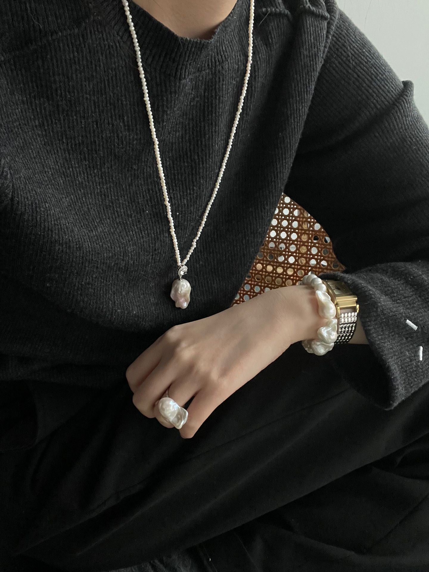 Freshwater Pearl Bracelet | Elastic Design | 14.5+ cm