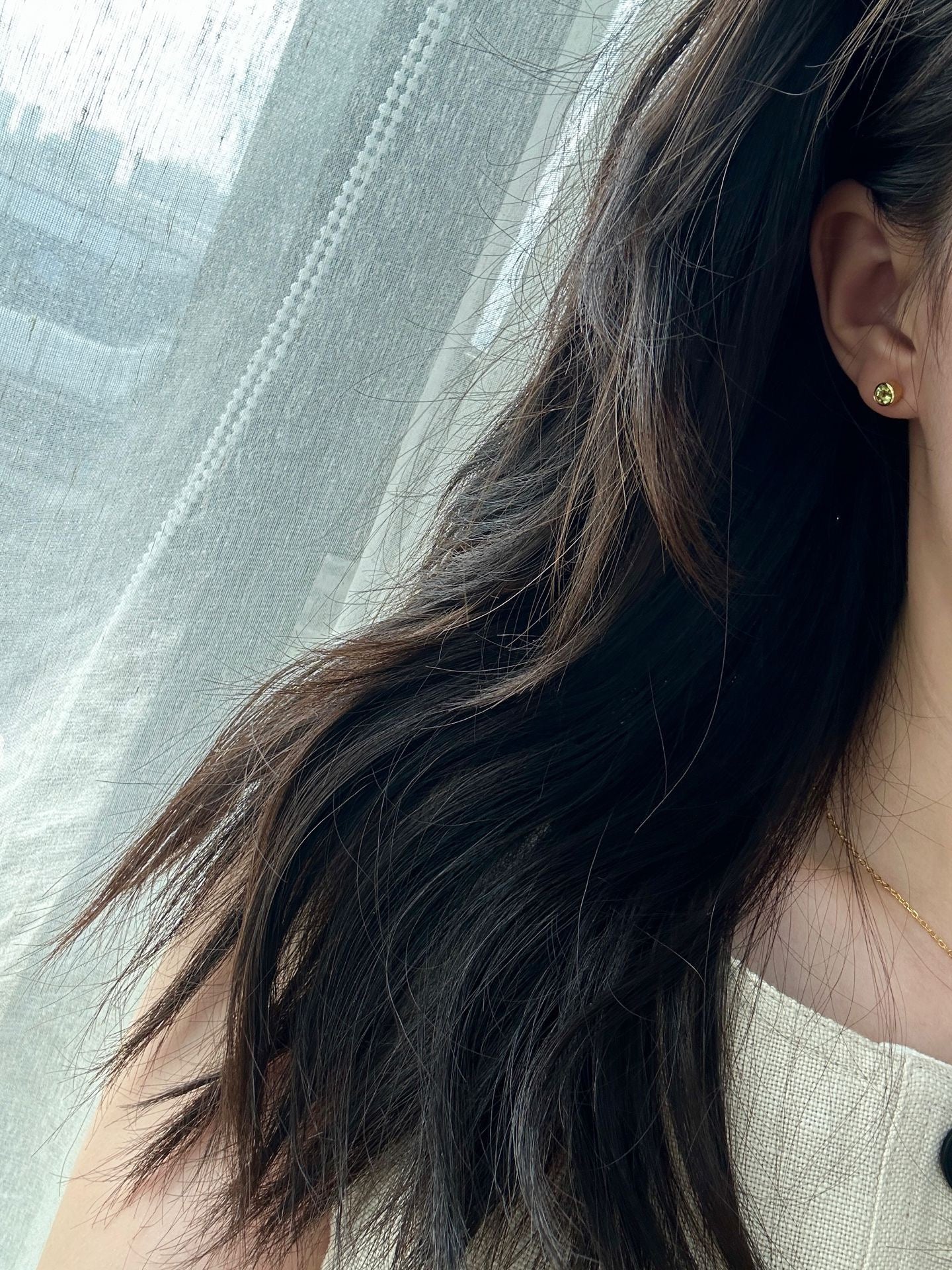 Natural Peridot Stud Earrings – High Clarity, Fine Cut – 18K Gold-Plated Sterling Silver