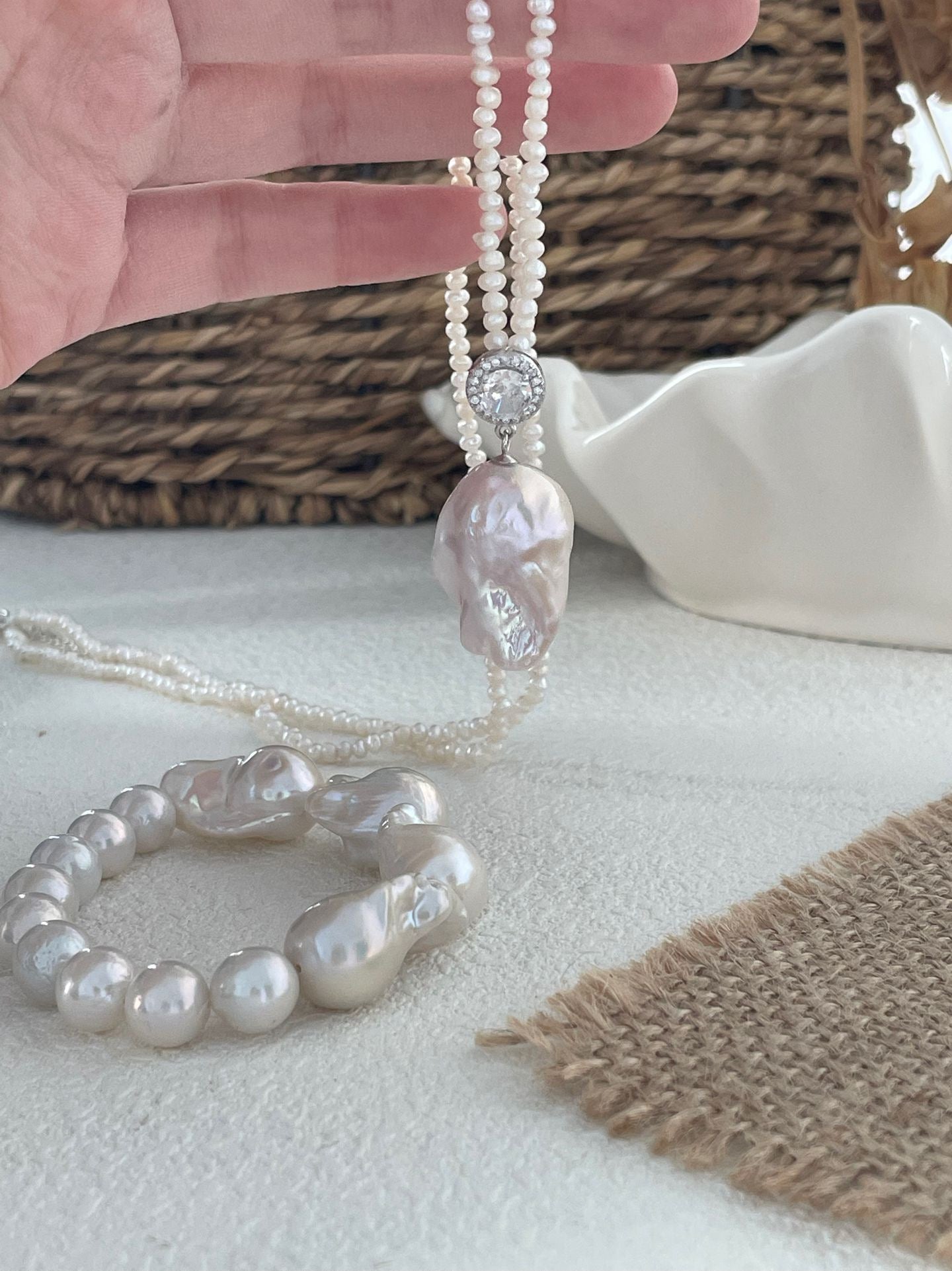 Freshwater Pearl Bracelet | Elastic Design | 14.5+ cm