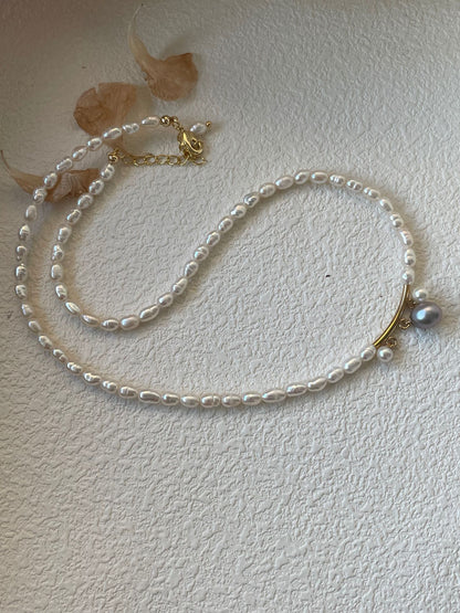 French Court Queen Pearl Necklace | Silver 14K Gold-Plated Clasp & 14K Gold-Filled Findings