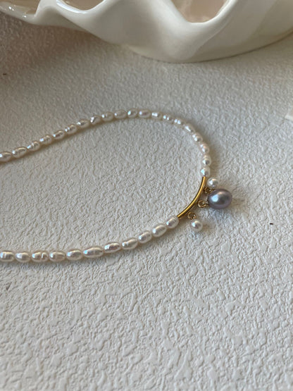 French Court Queen Pearl Necklace | Silver 14K Gold-Plated Clasp & 14K Gold-Filled Findings