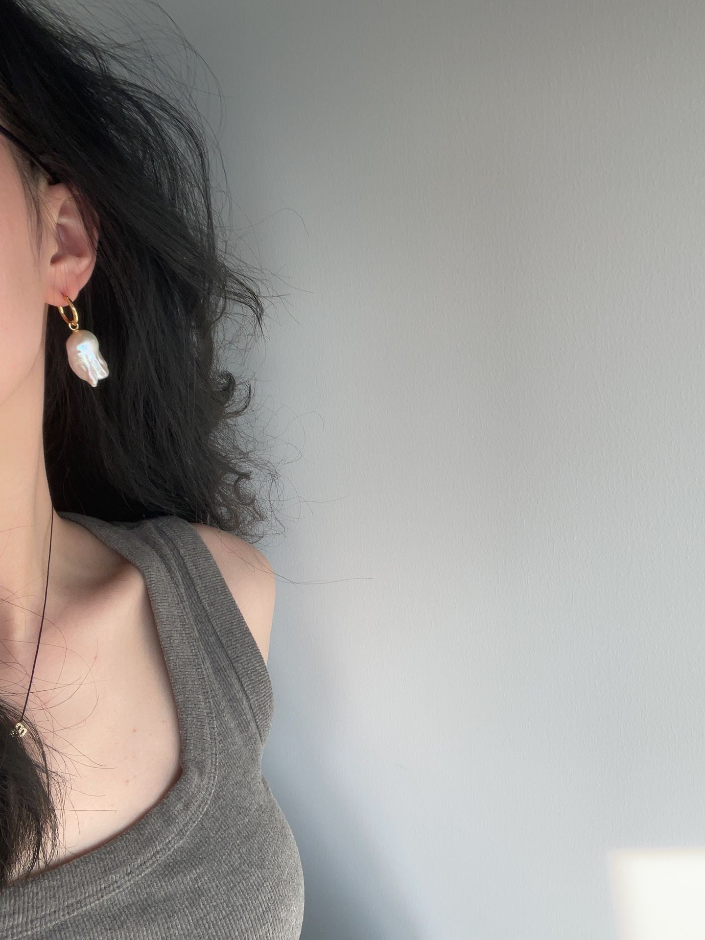 Dangling Baroque Pearl Earrings | 18K Gold-Plated Silver