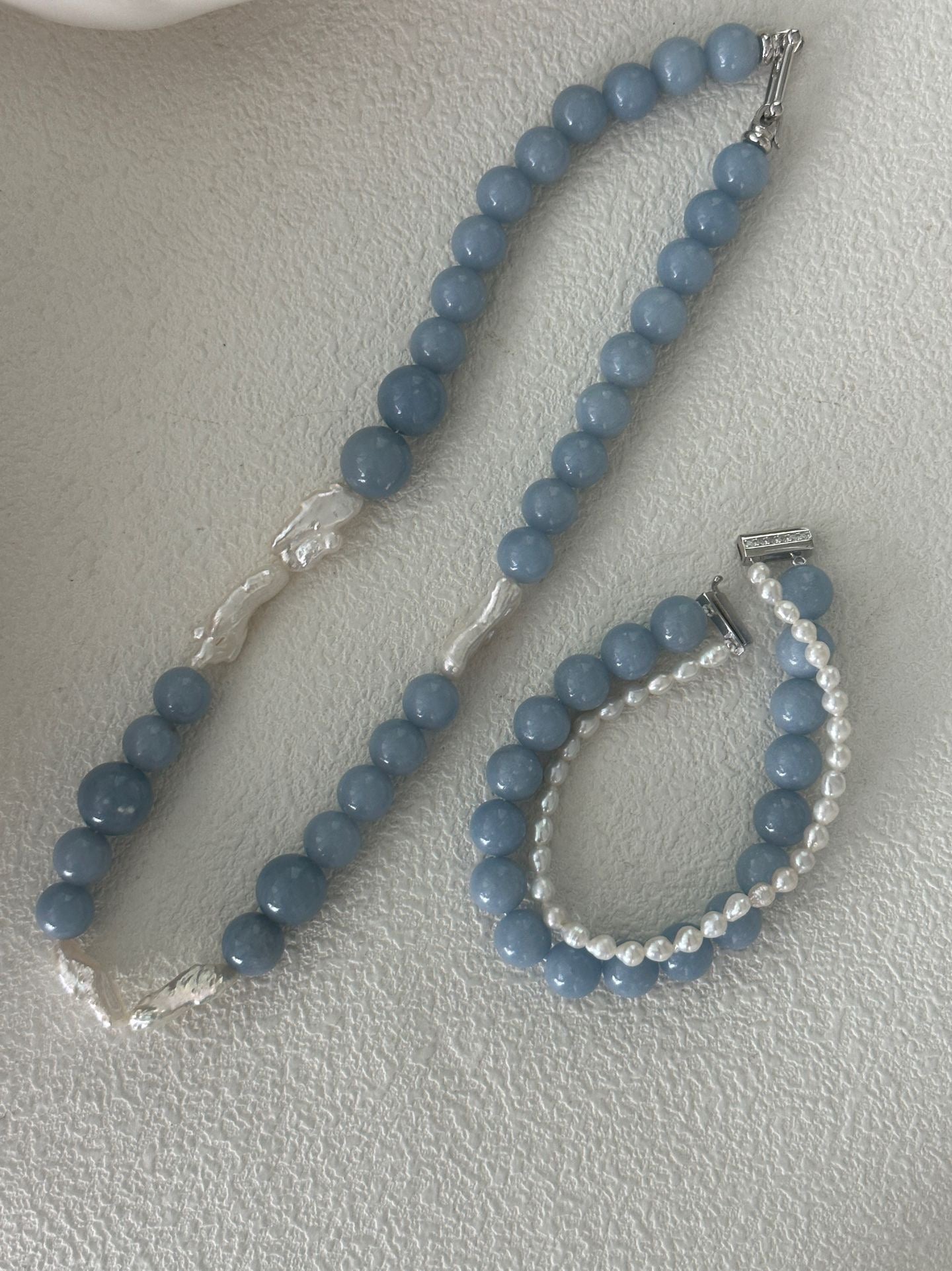 Angel Stone & Pearl Bracelet | 925 Sterling Silver