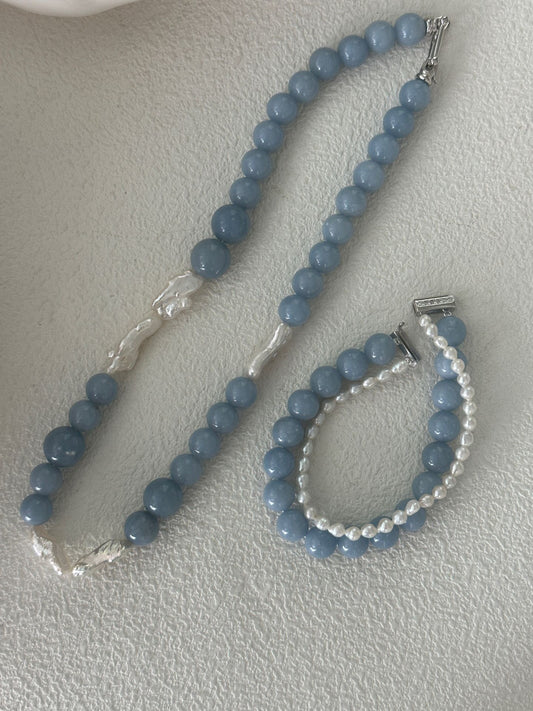 Angel Stone & Pearl Bracelet | 925 Sterling Silver