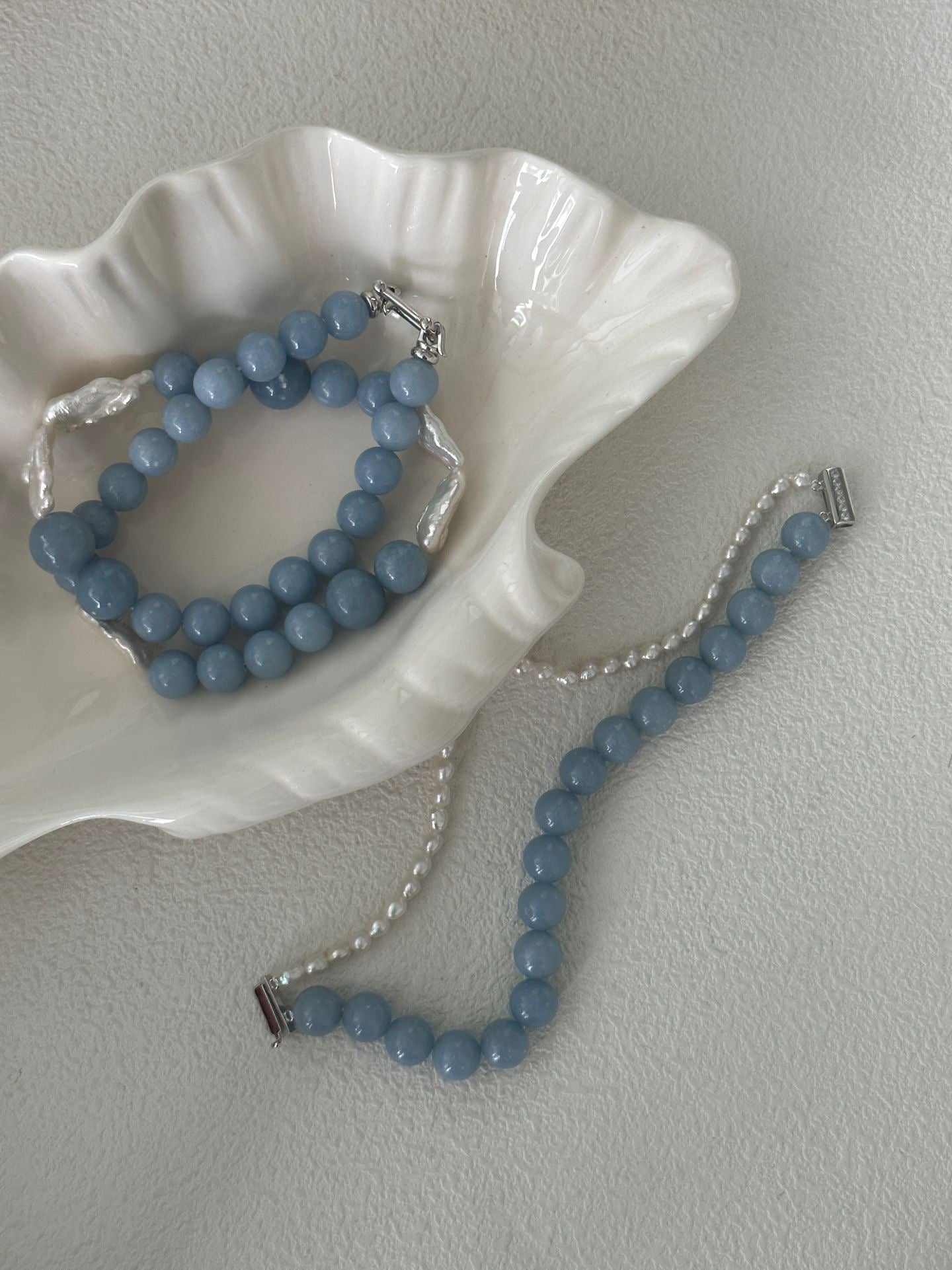 Angel Stone & Pearl Bracelet | 925 Sterling Silver